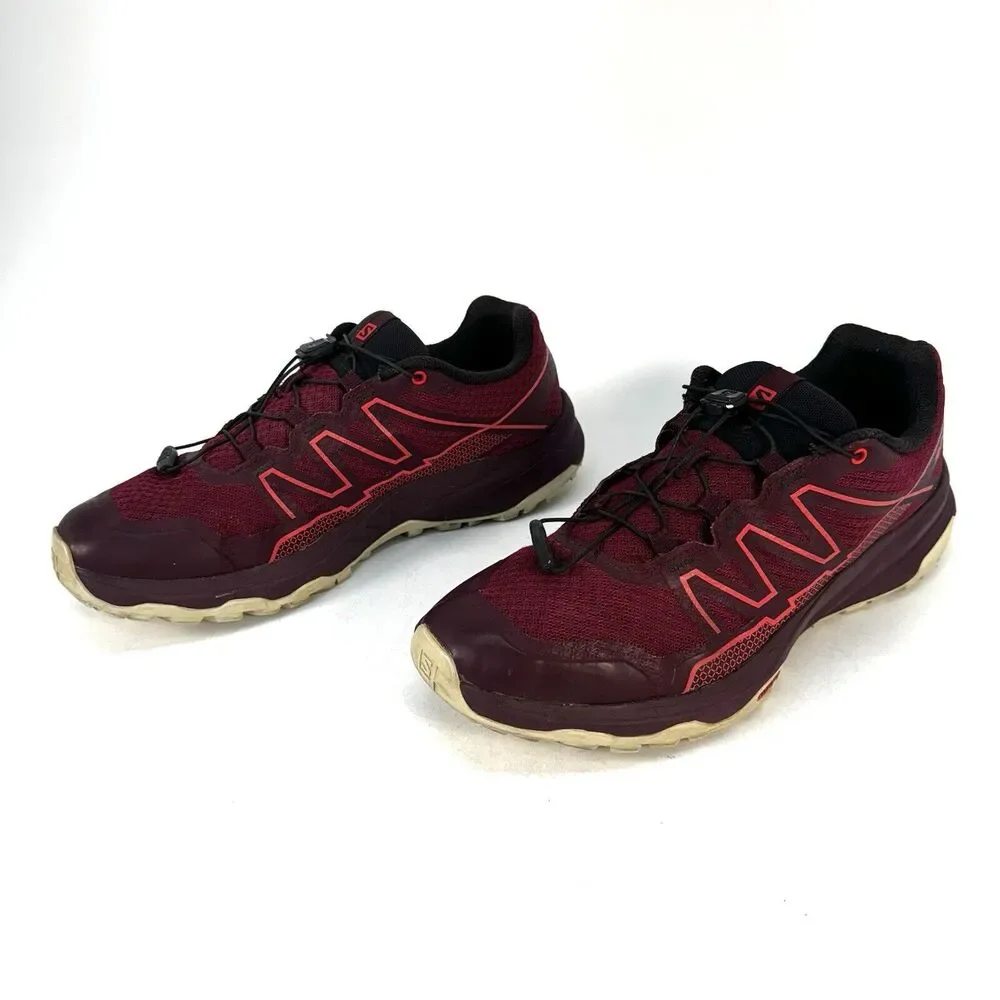 Salomon XA TAKEO Women's Size 9.5 Burgundy Trail Running Hiking Sneaker 410826